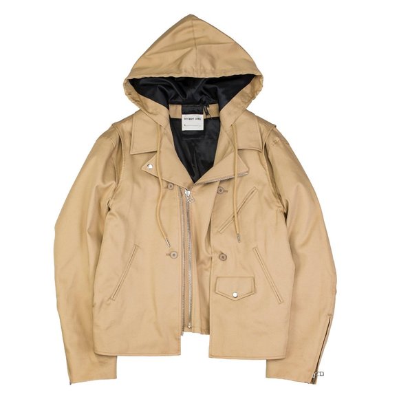 Helmut Lang buildout twill moto hooded jacket vest bomber - Picture 1 of 5